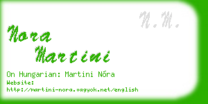 nora martini business card
